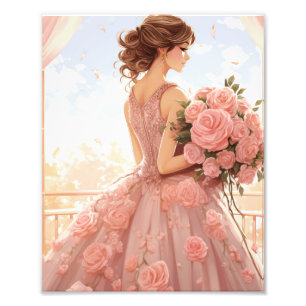 Vintage Wedding mit Bride Fotodruck