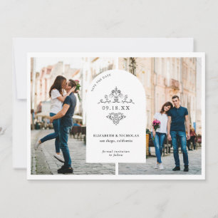 Vintage Wedding Monogram 3 FOTO SAVE THE DATE