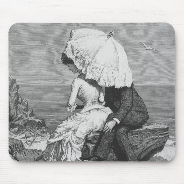 Vintage Wedding, Neuauflage am Strand Mousepad (Vorne)