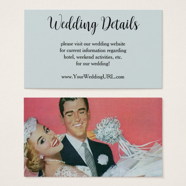 Vintage Wedding Newlyweds, Bride & Groom (Vorne & Hinten)