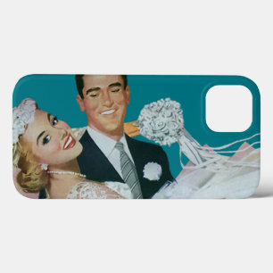 Vintage Wedding Newlyweds, Happy Bridge and Groom Case-Mate iPhone Hülle