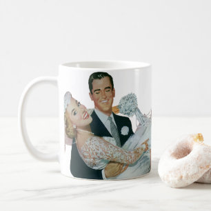Vintage Wedding Newlyweds, Happy Bridge and Groom Tasse