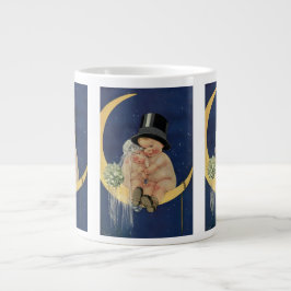 Vintage Wedding, Niedlich Bridge and Groom on a Mo Jumbo-Tasse