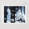 Vintage Wedding Picture - Happy Couple (Cyanotyp)