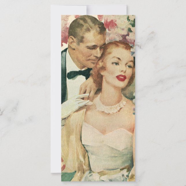 Vintage Wedding Portrait, Retro Bridge und Groom (Vorderseite)