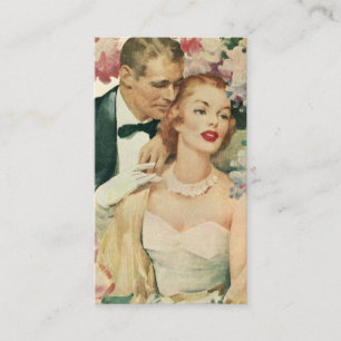 Vintage Wedding Portrait, Retro Bridge und Groom Begleitkarte