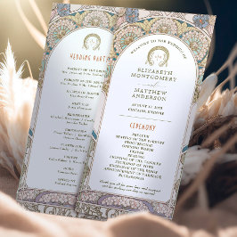 Vintage Wedding Programm Jugendstil von Mucha