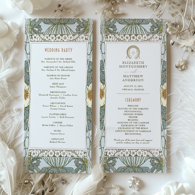 Vintage Wedding Programm Jugendstil von Mucha (Von Creator hochgeladen)