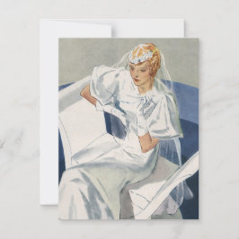 Vintage Wedding Retro Art Deco Brautparty Party Einladung