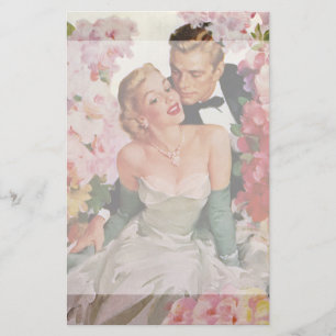Vintage Wedding, Retro Bridge und Groom Newlyweds