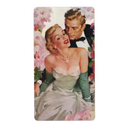 Vintage Wedding, Retro Bridge und Groom Newlyweds