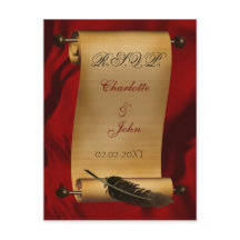 Vintage Wedding Rsvp Karte