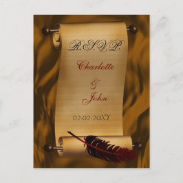 Vintage Wedding Rsvp Karte