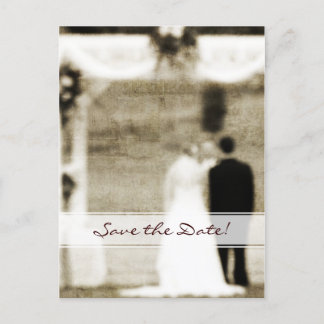 Vintage Wedding Save the Date Ankündigungspostkarte