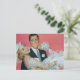 Vintage Wedding Save the Date! Happy Newlyweds Ankündigungspostkarte (Stehend Vorderseite)