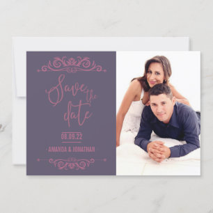Vintage Wedding Save the Date personalisiertes Fot