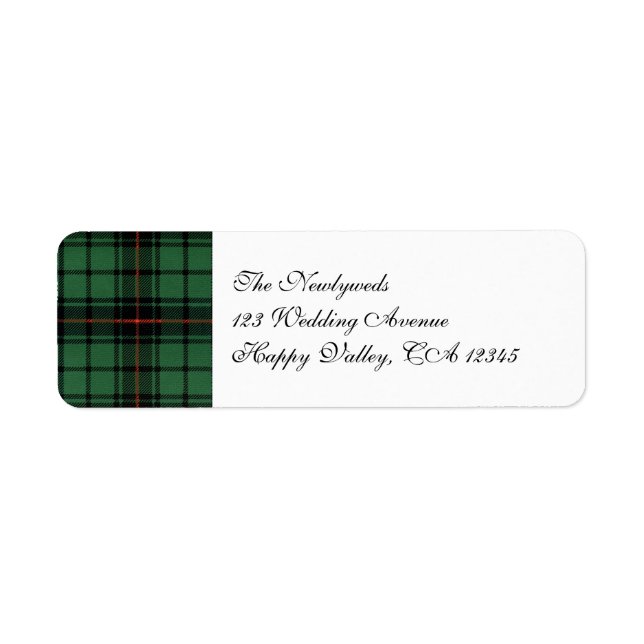 Vintage Wedding, Tartan Davidson Modernes Muster (Vorne)