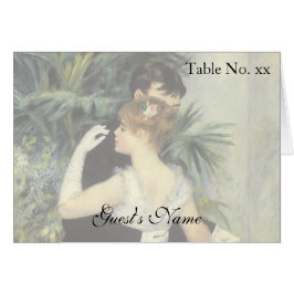 Vintage Wedding Tent Card, City Dance by Renoir