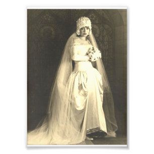 Vintage Wedding The Bride Foto Print