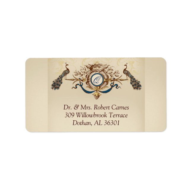 Vintage Wedding UAWG Rücksendeadressen-Aufklebers Adressaufkleber (Vorne)