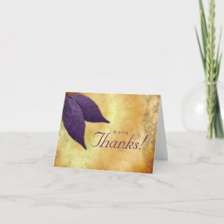 Vintage Wedding Vielen Dank Cards Leaf Lila Dankeskarte