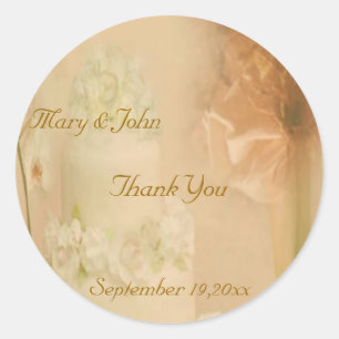 Vintage Wedding Vielen Dank Sticker