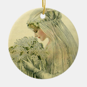 Vintage Wedding, Viktorianisch Bride Bridal Portra Keramikornament