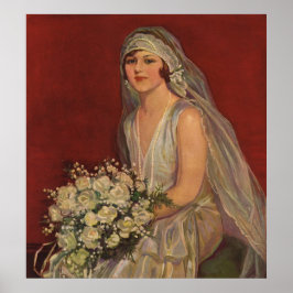 Vintage Wedding, Viktorianisch Bride Bridal Portra Poster