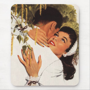 Vintage Wedding Vorschlag, Liebe und Romantik Mousepad