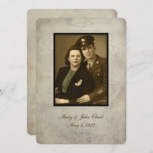 Vintage Wedding Vow Renewal Rahmen Einladung