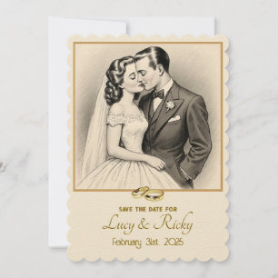 " VINTAGE WEDING INVITATION " EINLADUNG