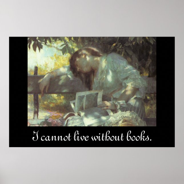 Vintage weibliche Lesart Poster (Vorne)