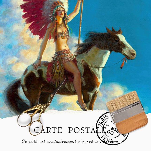 Vintage weibliche Rustikale Texturpferde Seidenpapier (Von Creator hochgeladen)