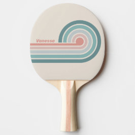 Vintage weiche Meeresmuschelstreifen mit Namen Tischtennis Schläger