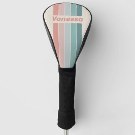 Vintage weiche Meeresschalen Pin Streifen mit Name Golf Headcover