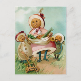 Vintage Weichteier Leute Postkarte