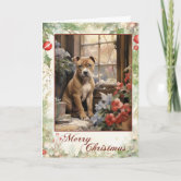 Weihnachtskarte Vom Hund (Staffordshire Bullterrier) – 148x148 Mm, Hochwertig, Innen Leer – UK Made