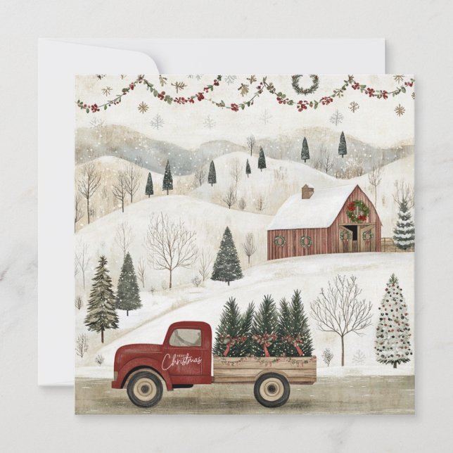 Vintage Weihnachten auf dem Bauernhof (Vorderseite)