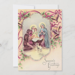 Vintage-Weihnachten Baby Jesus Feiertagskarte
