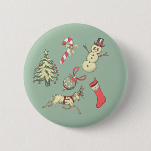 Vintage Weihnachten Button
