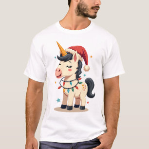 Vintage-Weihnachten Dabbing-Einhorn-Santa-Lustig-H T-Shirt