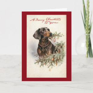 Vintage Weihnachten Dackel Hund