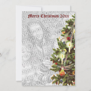 Vintage Weihnachten, dekorierter viktorianischer B Feiertagskarte