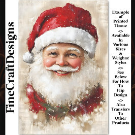 Vintage Weihnachten des Vaters auf Burlap AZ6 Deco Seidenpapier