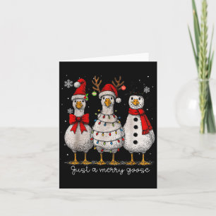 Vintage-Weihnachten Dummer Gans Santa Rentier Männ Karte