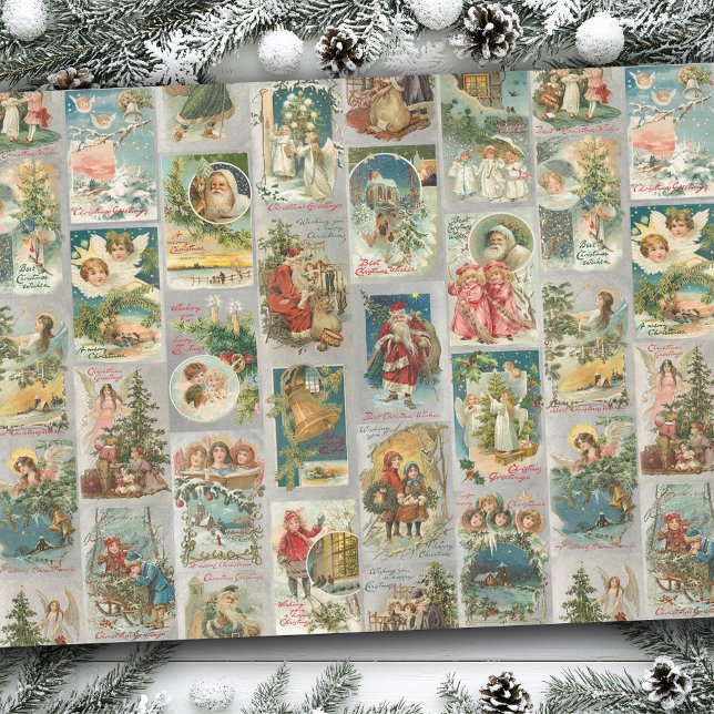 Vintage Weihnachten, Engel und Winterkollektion Seidenpapier (Von Creator hochgeladen)