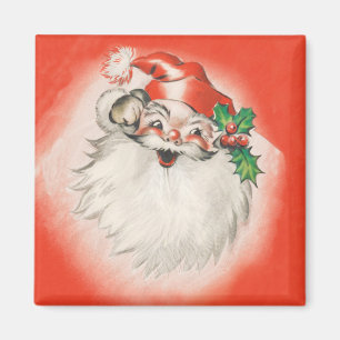 Vintage Weihnachten, fröhlicher Retro-Santa Claus Magnet