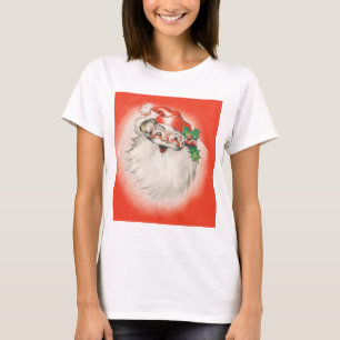 Vintage Weihnachten, fröhlicher Retro-Santa Claus T-Shirt