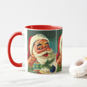 Vintage-Weihnachten, fröhlicher Retro-Santa-Claus Tasse