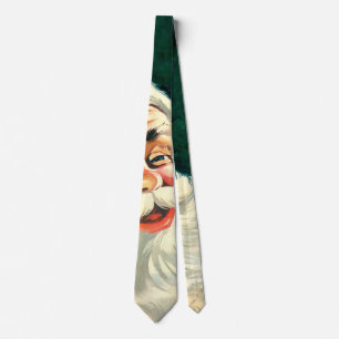 Vintage Weihnachten, fröhlicher Retro-Weihnachtsma Krawatte